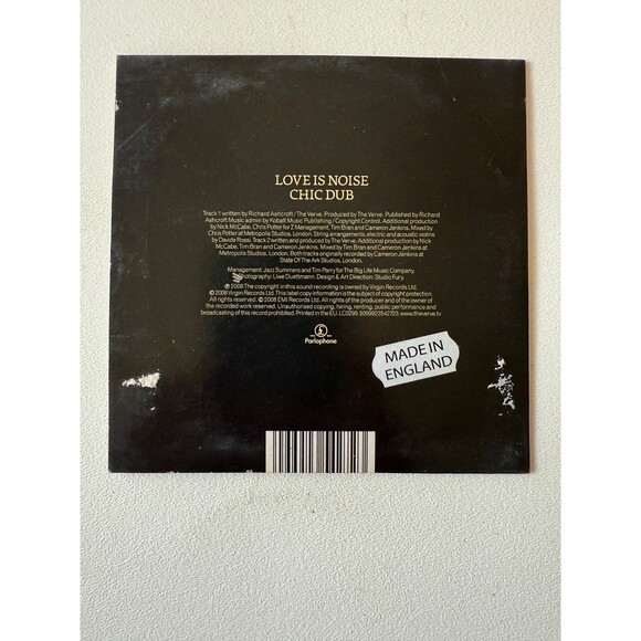 The Verve Love Is Noise CD Single Cardboard Sleeve 2008 Import UK Chic Dub - Picture 2 of 4